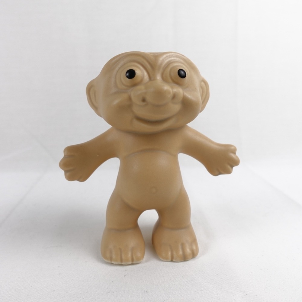 Vintage Ceramic Treasure Troll Doll Succulent Planter 4" Bud Vase